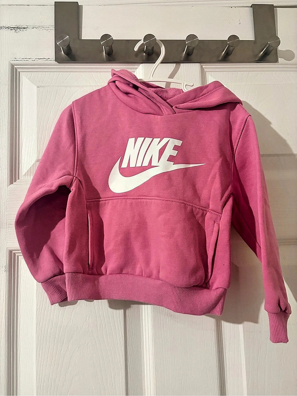 Nike Toddler Girls Club Fleece Pullover Hoodie Pink Size 1-2 Years